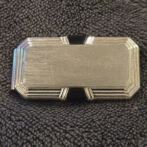 Sterling Silver Plated Vintage Money Clip. Art Deco Style Marked 11 non magnetic
